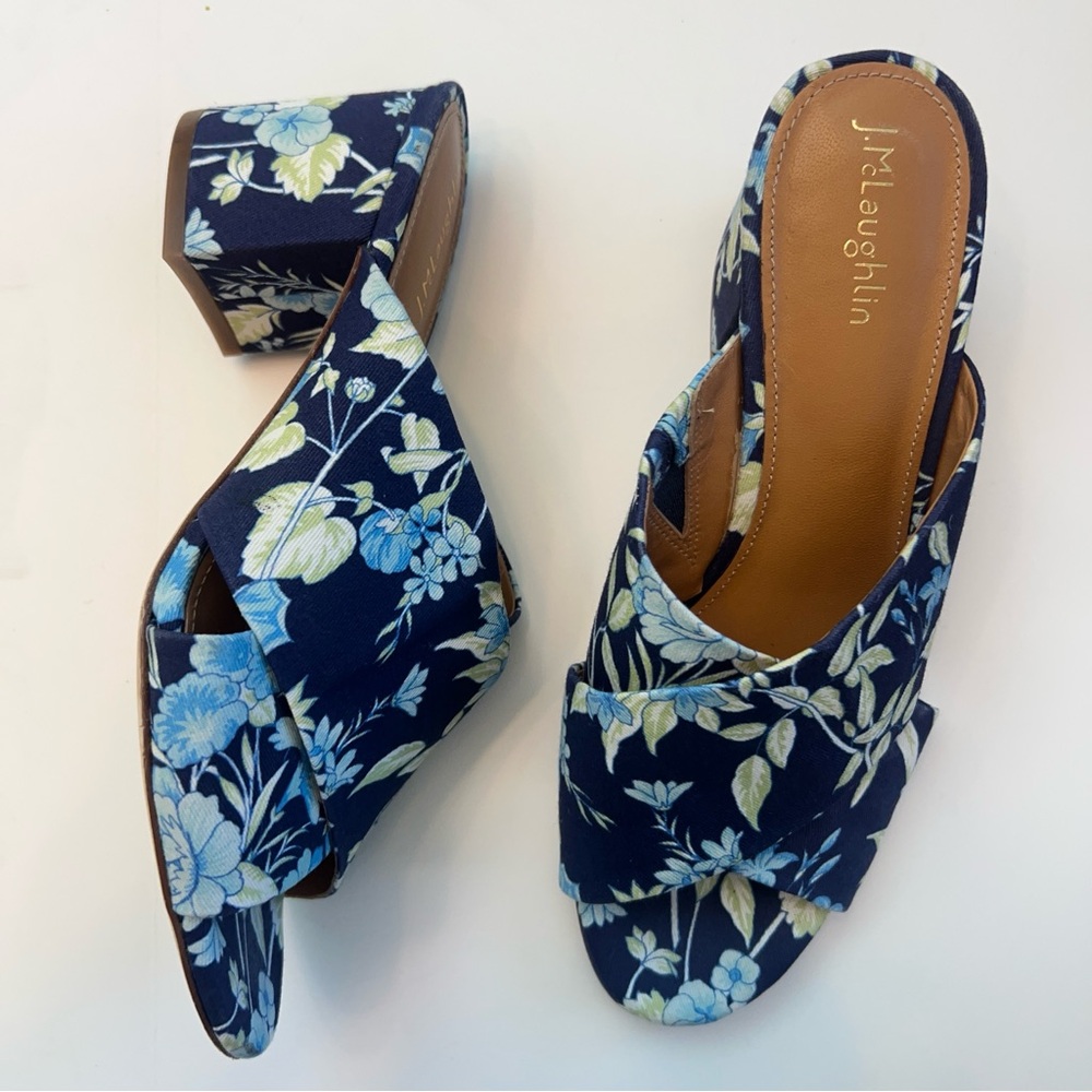 J. McLaughlin Tribeca Slide Heeled Sandal, Size 8.5 (fit closer to an 8)